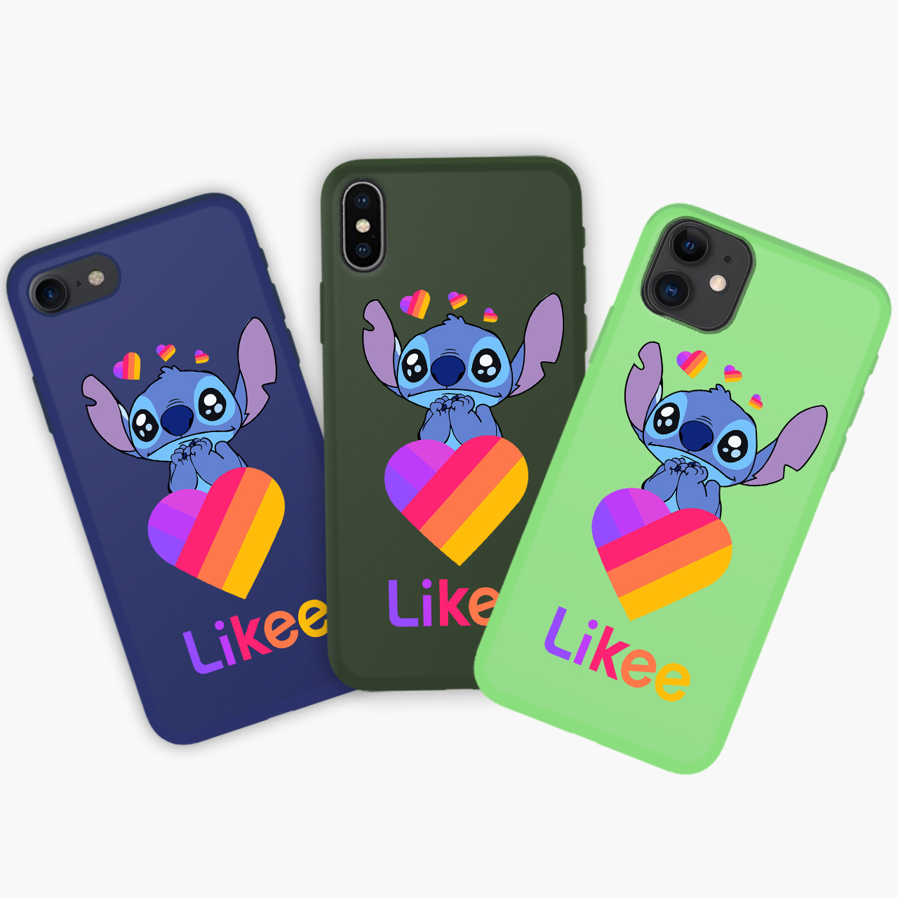 

Чехол Apple Iphone 7 Apple Iphone 8 Лайки Стич (Stitch Likee) Honor Candy силиконовый Салатовый