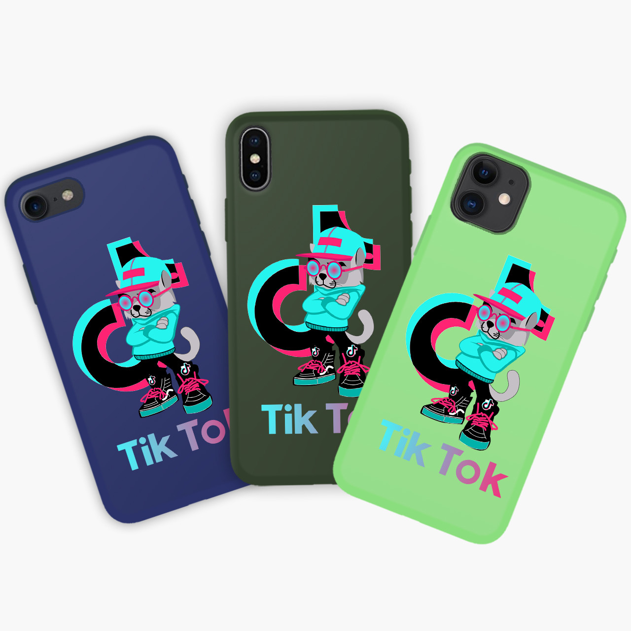 

Чехол Apple Iphone 7 Apple Iphone 8 Кот Тик Ток (Cat TikTok) Honor Candy силиконовый Прозрачный