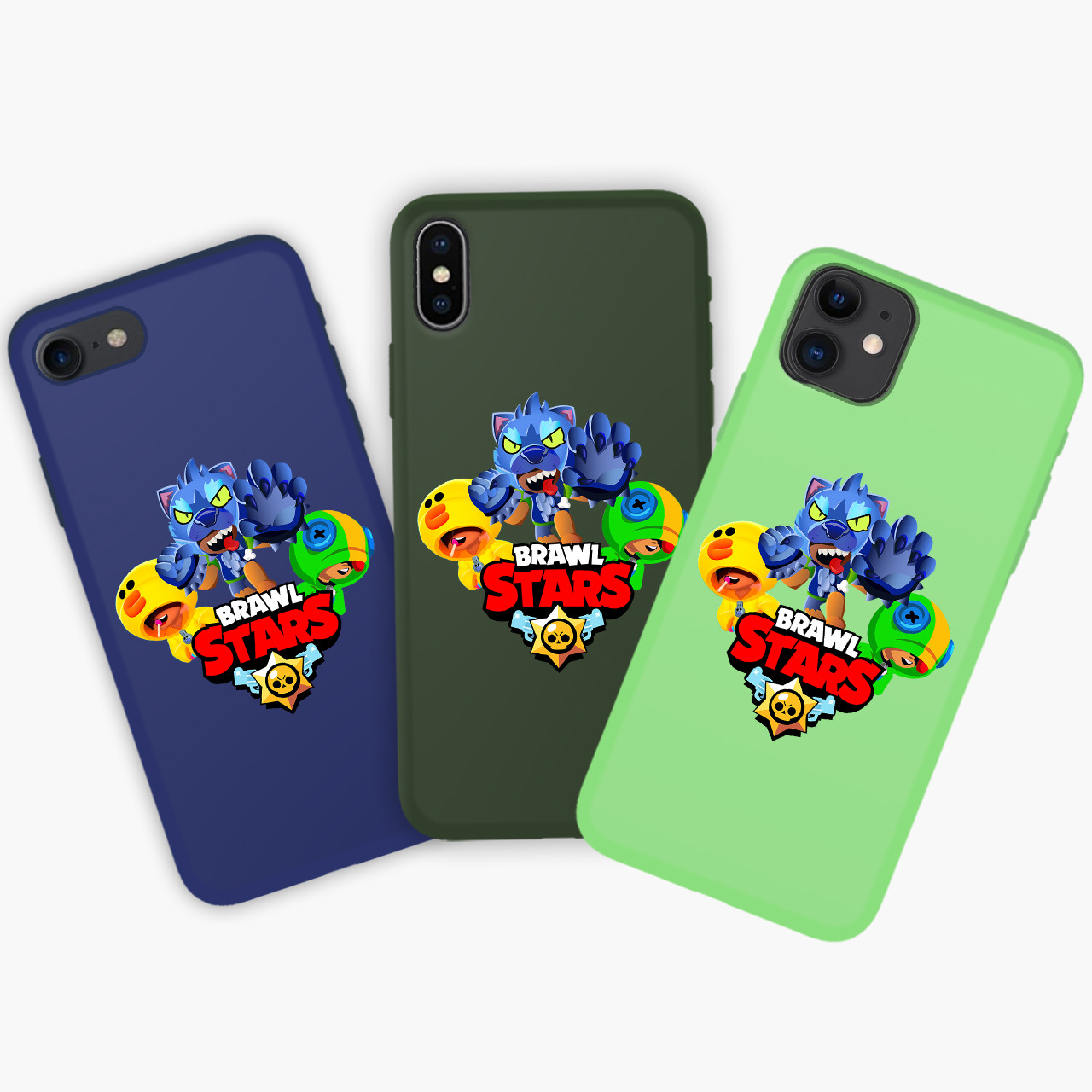 

Чехол Apple Iphone 7 Apple Iphone 8 Леон Волк Бравл Старс (Leon Werewolf Brawl Stars) Honor Candy силиконовый, Салатовый