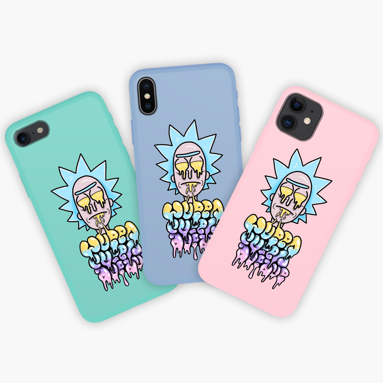 

Чехол Apple Iphone 7 plus Iphone 8 plus Рик и Морти (Rick and Morty) Honor Candy силиконовый, Бирюзовый