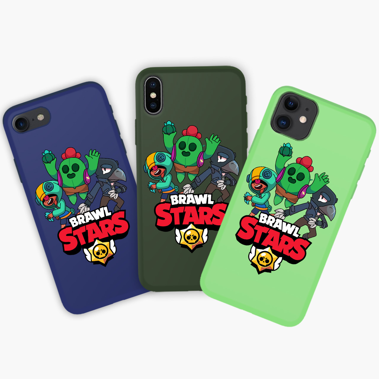 

Чехол Apple Iphone X Apple Iphone Xs Бравл Старс (Brawl Stars) Honor Candy силиконовый Салатовый