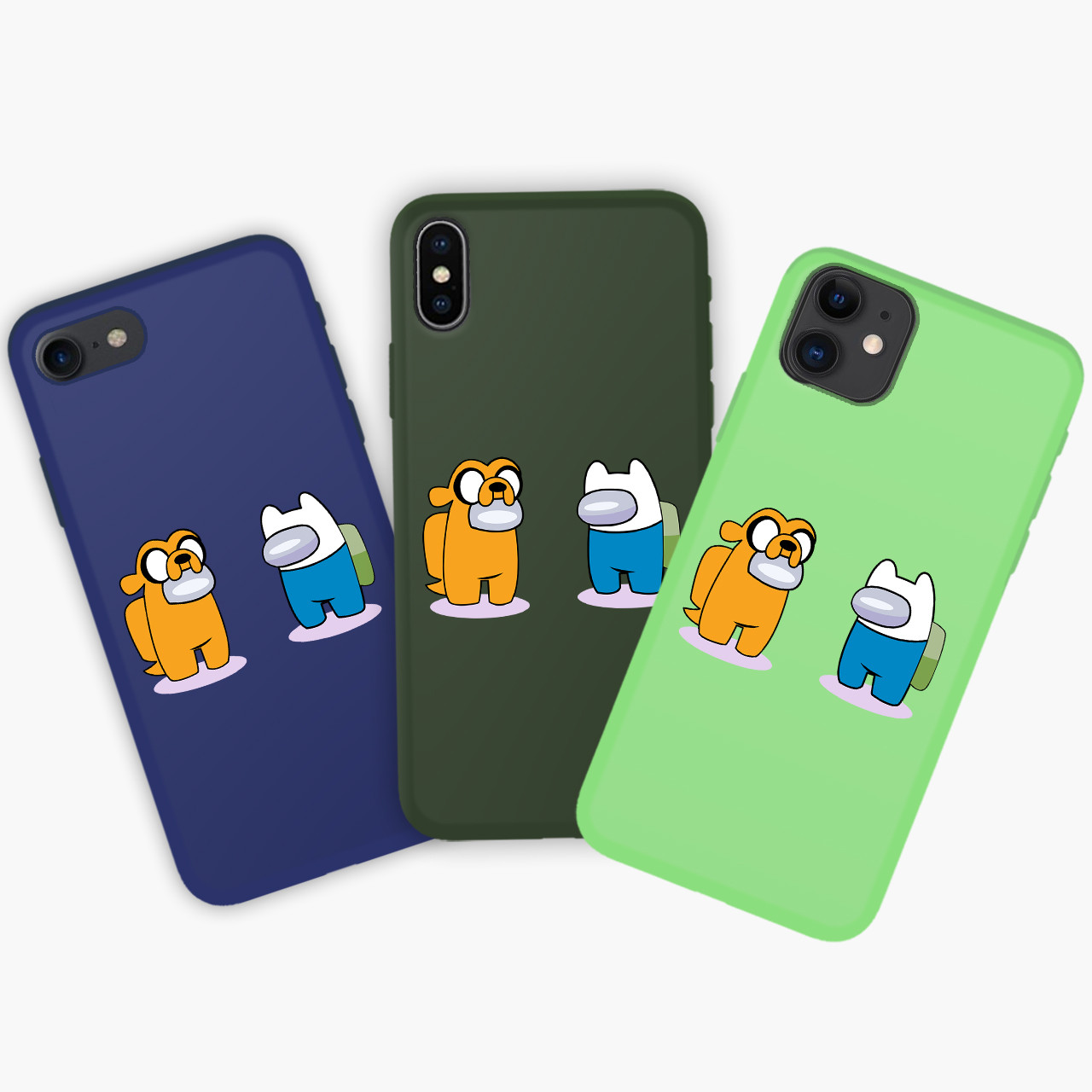 

Чехол Apple Iphone 6 Iphone 6s Амонг Ас Время приключений Фин и Джейк (Among Us Adventure Time Finn & Jake), Салатовый