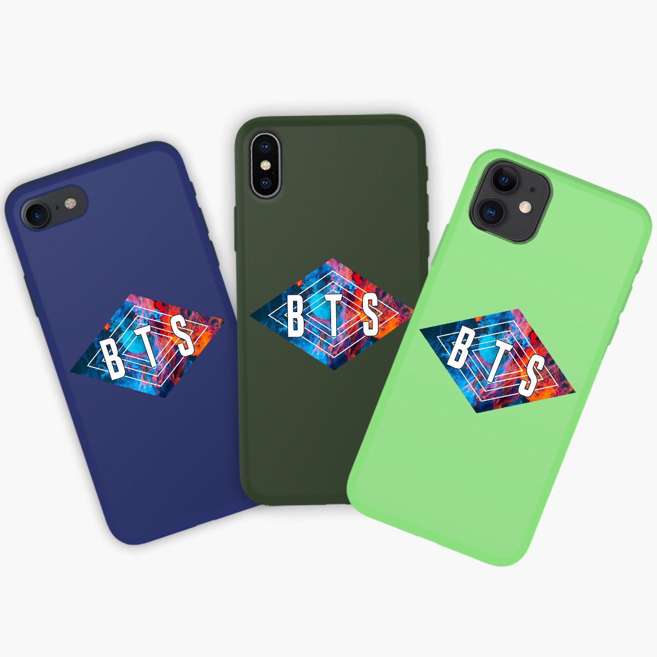 

Чехол Apple Iphone X Apple Iphone Xs БТС (BTS) Honor Candy силиконовый Салатовый