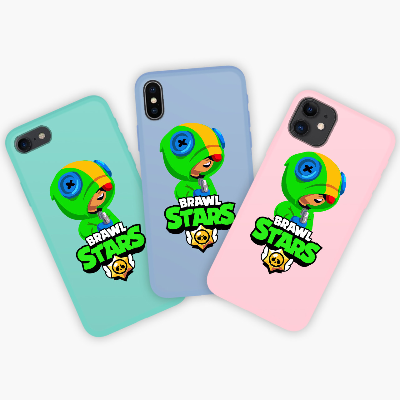 

Чехол силиконовый Apple Iphone XR Леон, Зеленый Леон Бравл Старс (Leon, Green Leon Brawl Stars) Honor Candy, Прозрачный