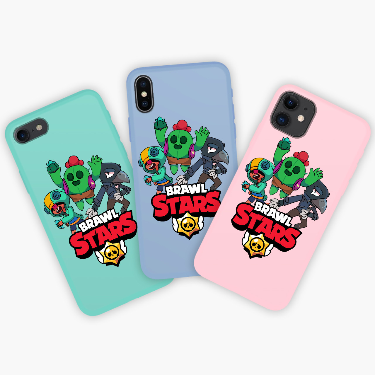 

Чехол силиконовый Apple Iphone 11 Бравл Старс (Brawl Stars) Honor Candy силиконовый, Бирюзовый