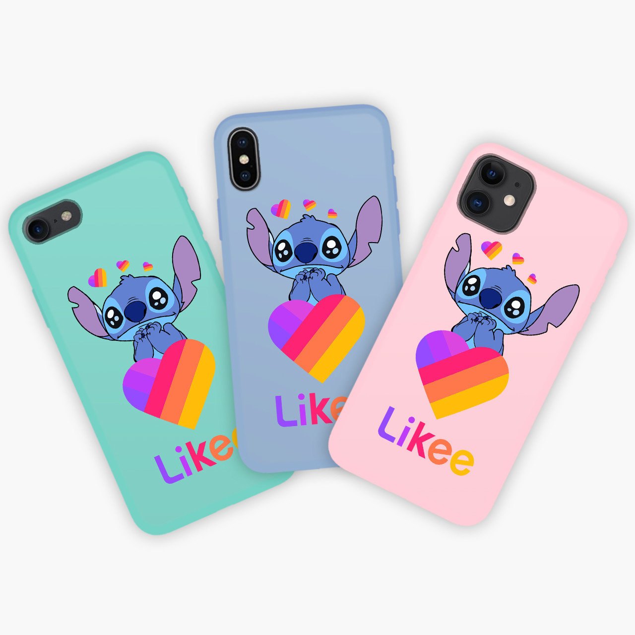 

Чехол Apple Iphone 11 Pro Лайки Стич (Stitch Likee) Honor Candy силиконовый, Бирюзовый