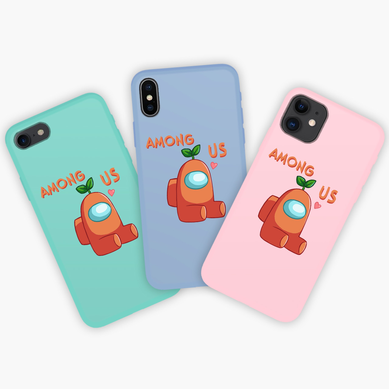 

Чехол Apple Iphone 11 Pro Амонг Ас Оранжевый (Among Us Orange) Honor Candy силиконовый Прозрачный