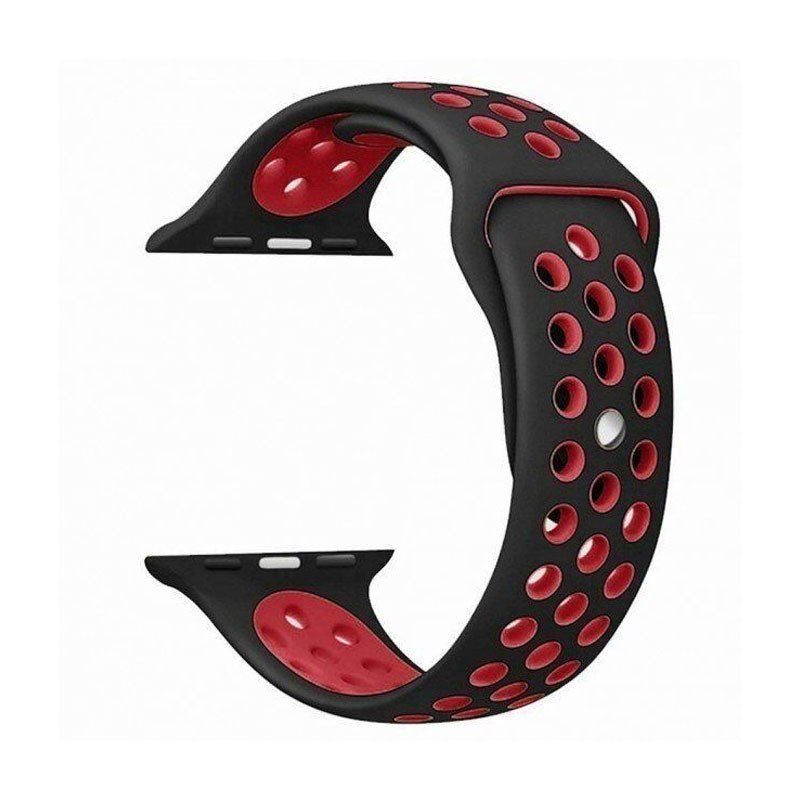 

Силиконовый ремешок Sport Nike+ для Apple watch 42mm / 44mm, Black/red