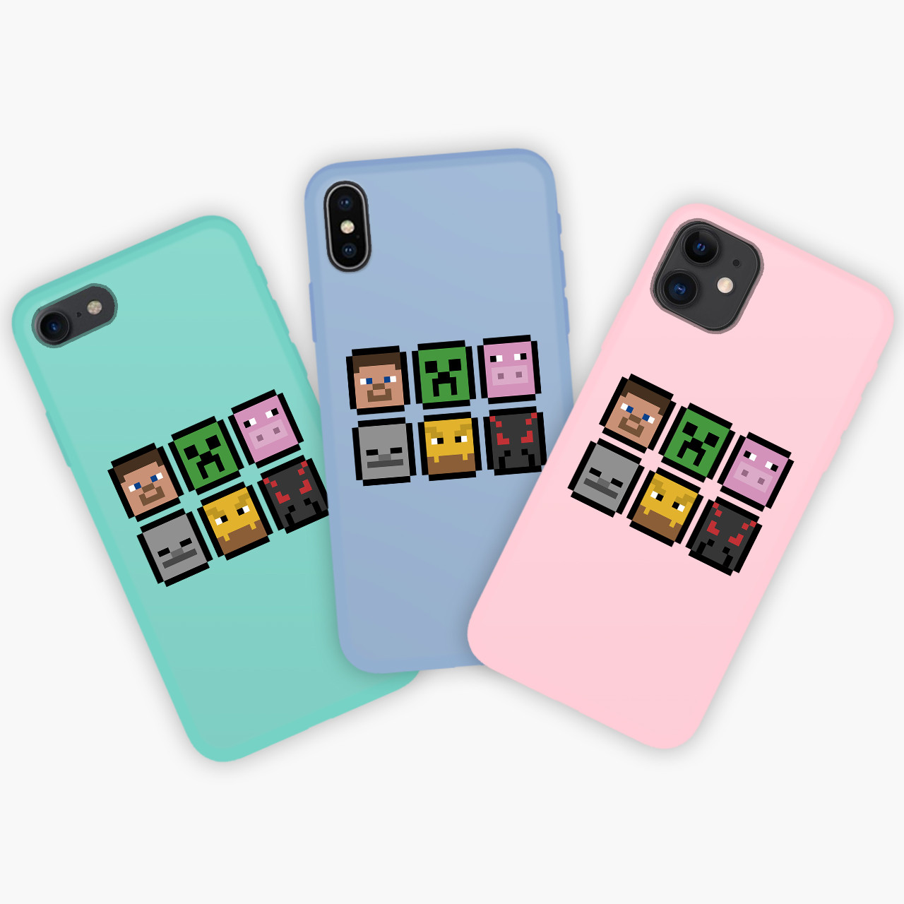 

Чехол Apple Iphone X Apple Iphone Xs Майнкрафт (Minecraft) Honor Candy силиконовый Прозрачный