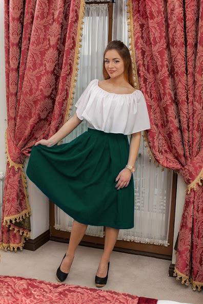 

Жіноча спідниця Подіум Eleve 10898-DARKGREEN XXL Зелений