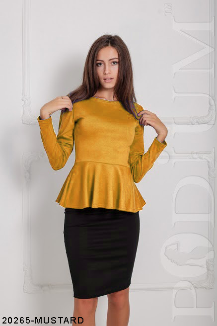 

Жіночий костюм Подіум Jordan 20265-MUSTARD XS Гірчичний S