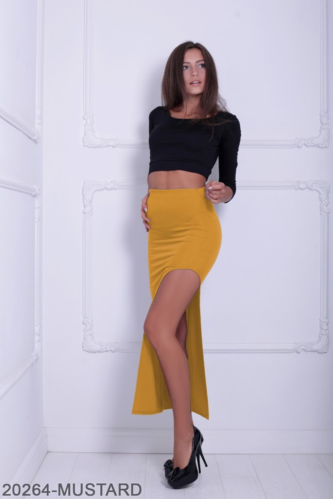 

Жіноча спідниця Подіум Morrison 20264-MUSTARD XS Гірчичний XL