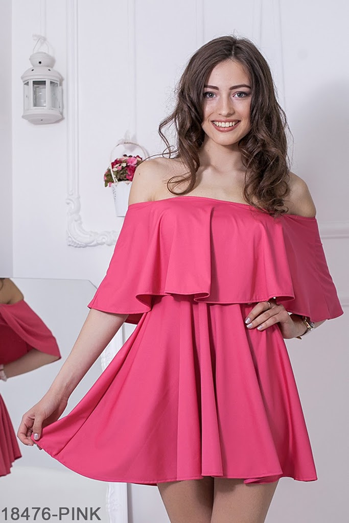 

Жіноче плаття Подіум Nicole 18476-PINK XS Малиновий M