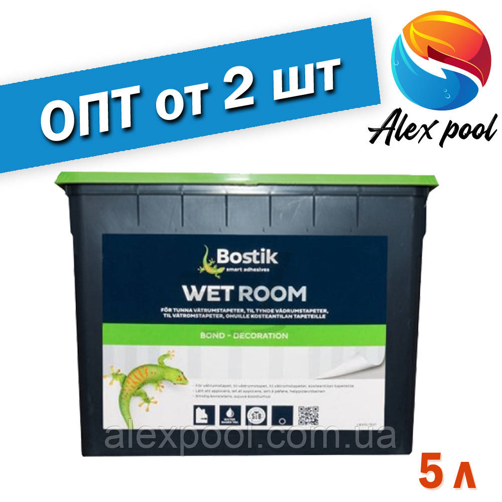 

Bostik Wet Room (78) - универсальный обойный клей для влажных помещений, 5 л