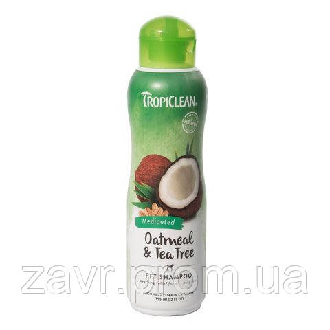 

Tropiclean Oatmeal & Tea Tree шампунь для собак 355 мл