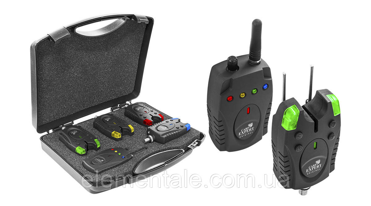 

Набор сигнализаторов в кейсе Carp Expert Piave Wireless Bite Alarm Set 150 м 4+1