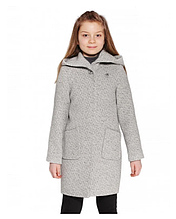 Пальто осінь дівч. Alfonso D-090-B, 152 біло-сірий