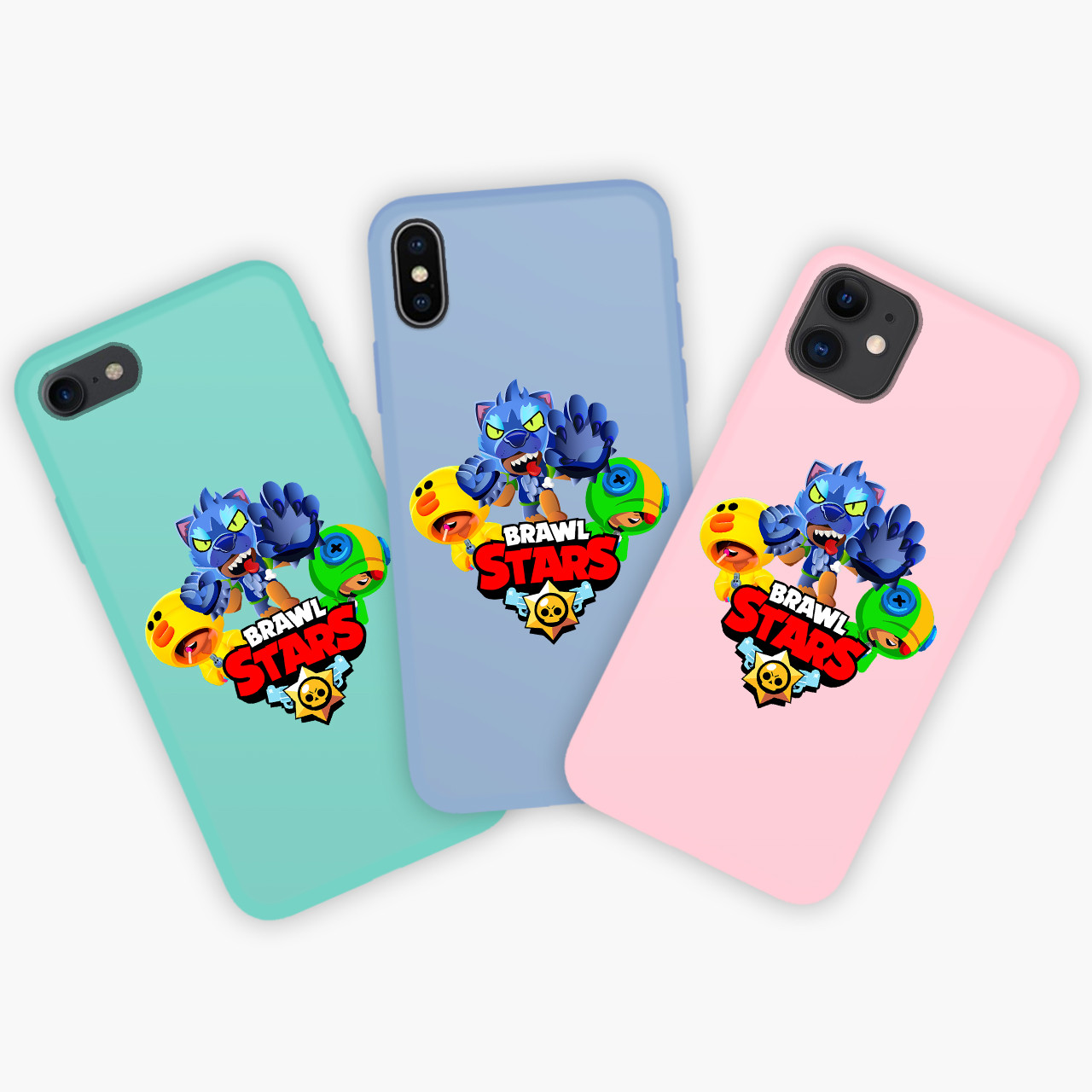 

Чехол Apple Iphone 6 Iphone 6s Леон Волк Бравл Старс (Leon Werewolf Brawl Stars) Honor Candy силиконовый, Голубой