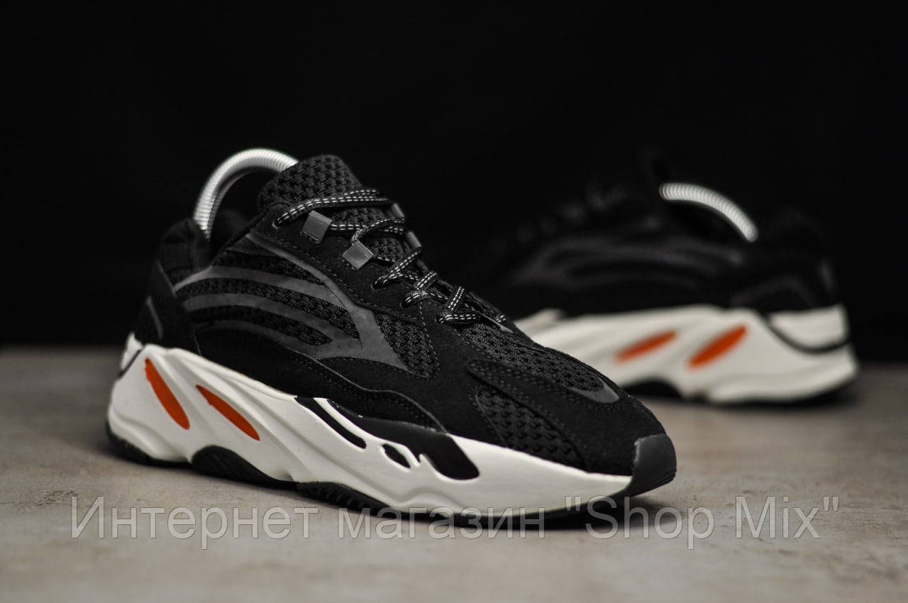 

Кроссовки мужские Adidas Yeezy Boost 700 в стиле Адидас Изи Буст, замша код TD-9262. Черные 42, Черный