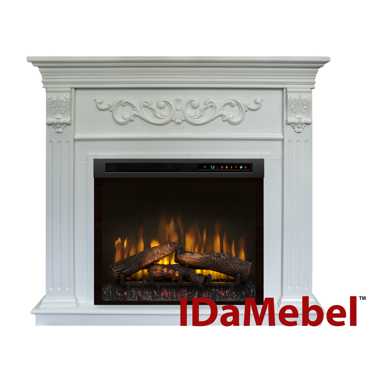 

Каминокомплект IDaMebel Marseille XHD28L-INT Белый Ясень