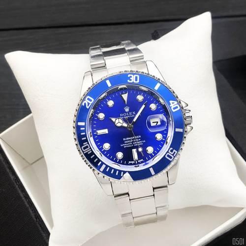 

Часы женские кварцевые Rolex Submariner 2128 Quarts Silver-Blue