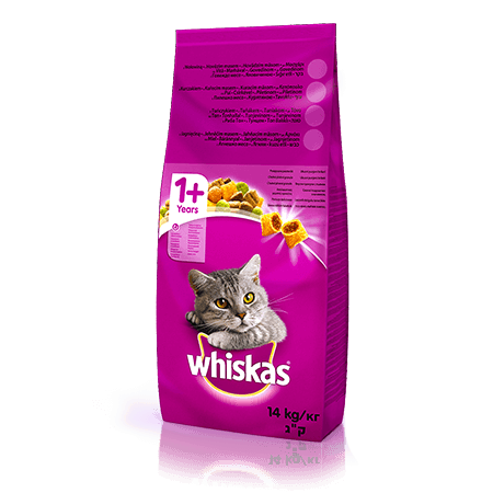 

Сухой корм с Говядиной для взрослых кошек 14 кг Whiskas Вискас