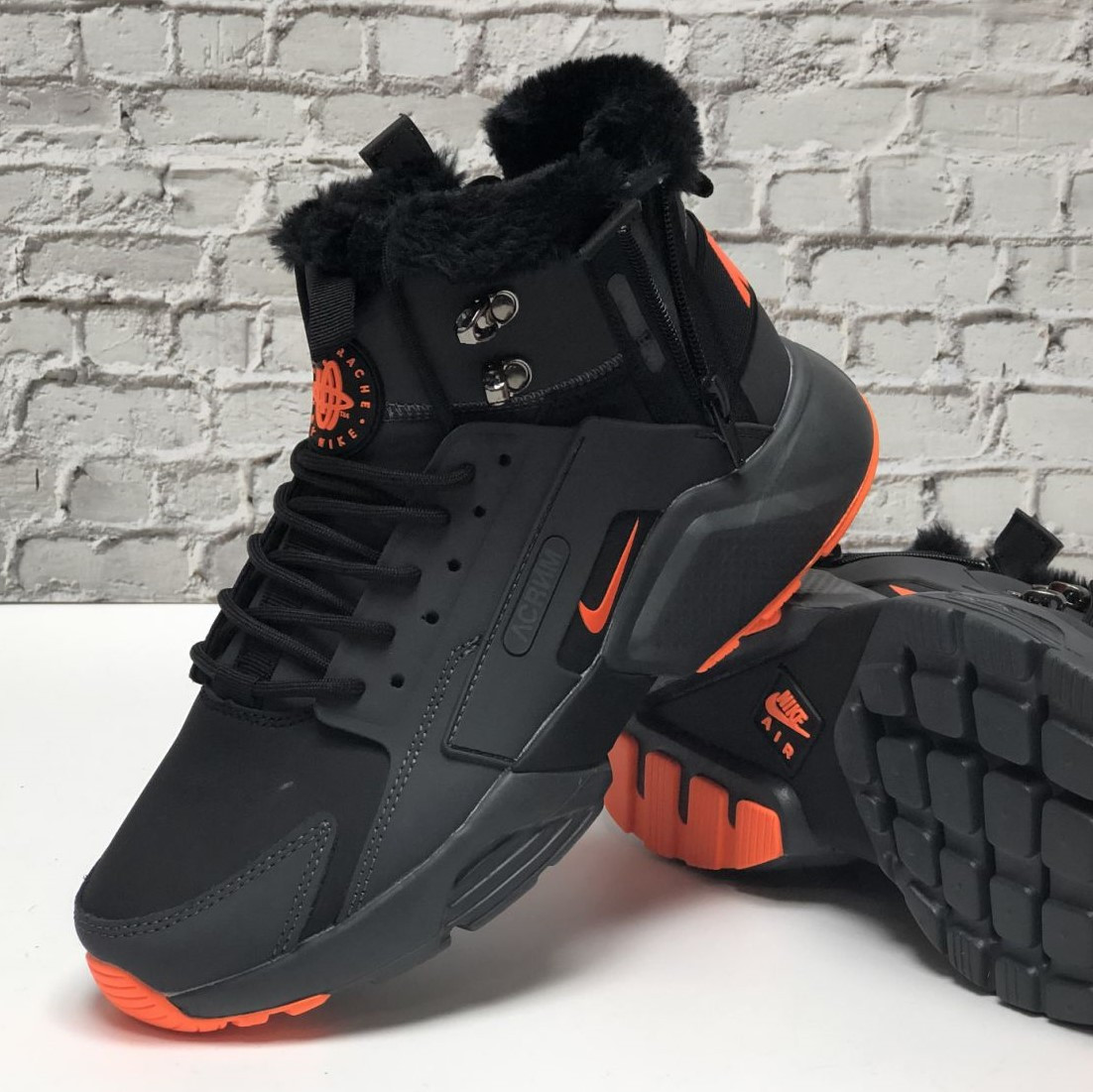 

Мужские зимние кроссовки Nike air Huarache X Acronym City Winter (на меху) 1в1 как Оригинал Хуарачи Акрум ААА+ 45 (29см)