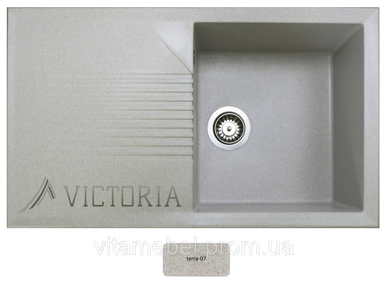 

Гранитная мойка Victoria Easy3 86*50 (12 цветов) Терра 07 / terra 07
