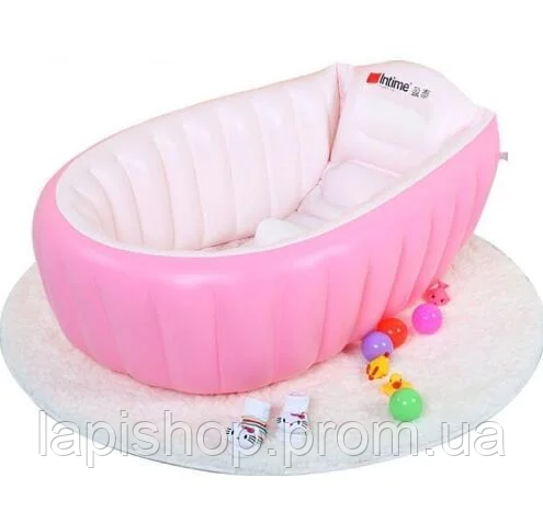 

Надувная ванночка Розовая Intime Baby Bath Tub, Розовый