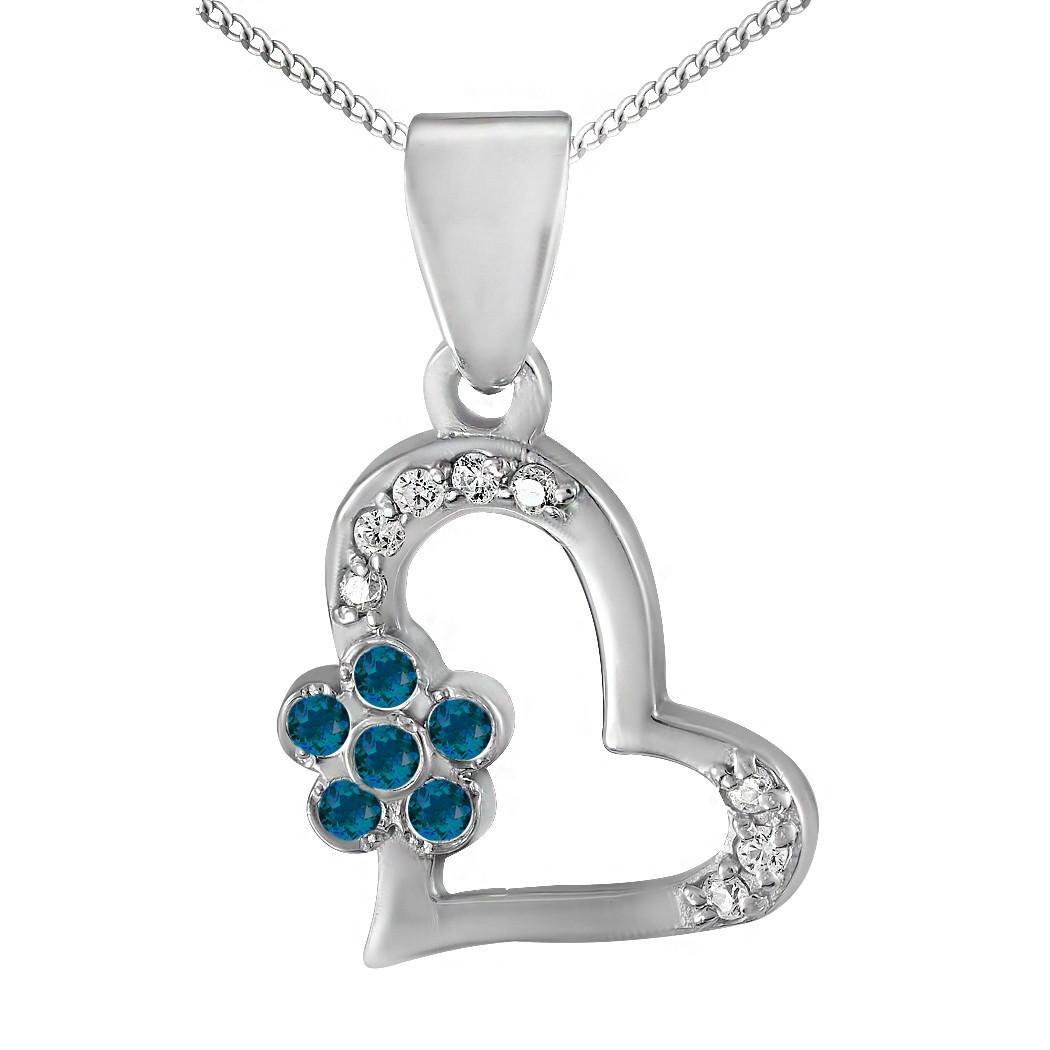 

Кулон из серебра с кубическими циркониями Twiddle Jewelry Бело-синий (П127бс)