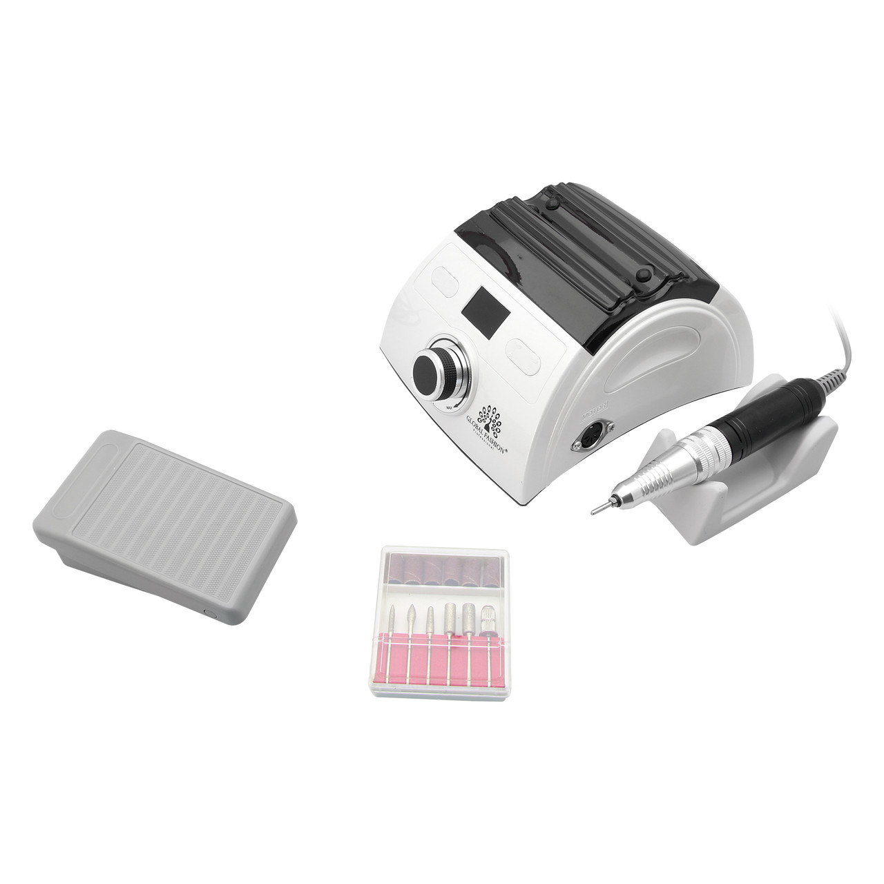 

Аппарат для маникюра и педикюра 35000 оборотов Global fashion 65w White, Белый