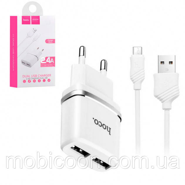 

Зарядка USB кабель HOCO C12 2в1 для Huawei Y6 2019 micro USB