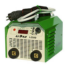 Зварювальний інвертор АТОМ I-250D з комплектом зварювальних кабелів (варіант X)