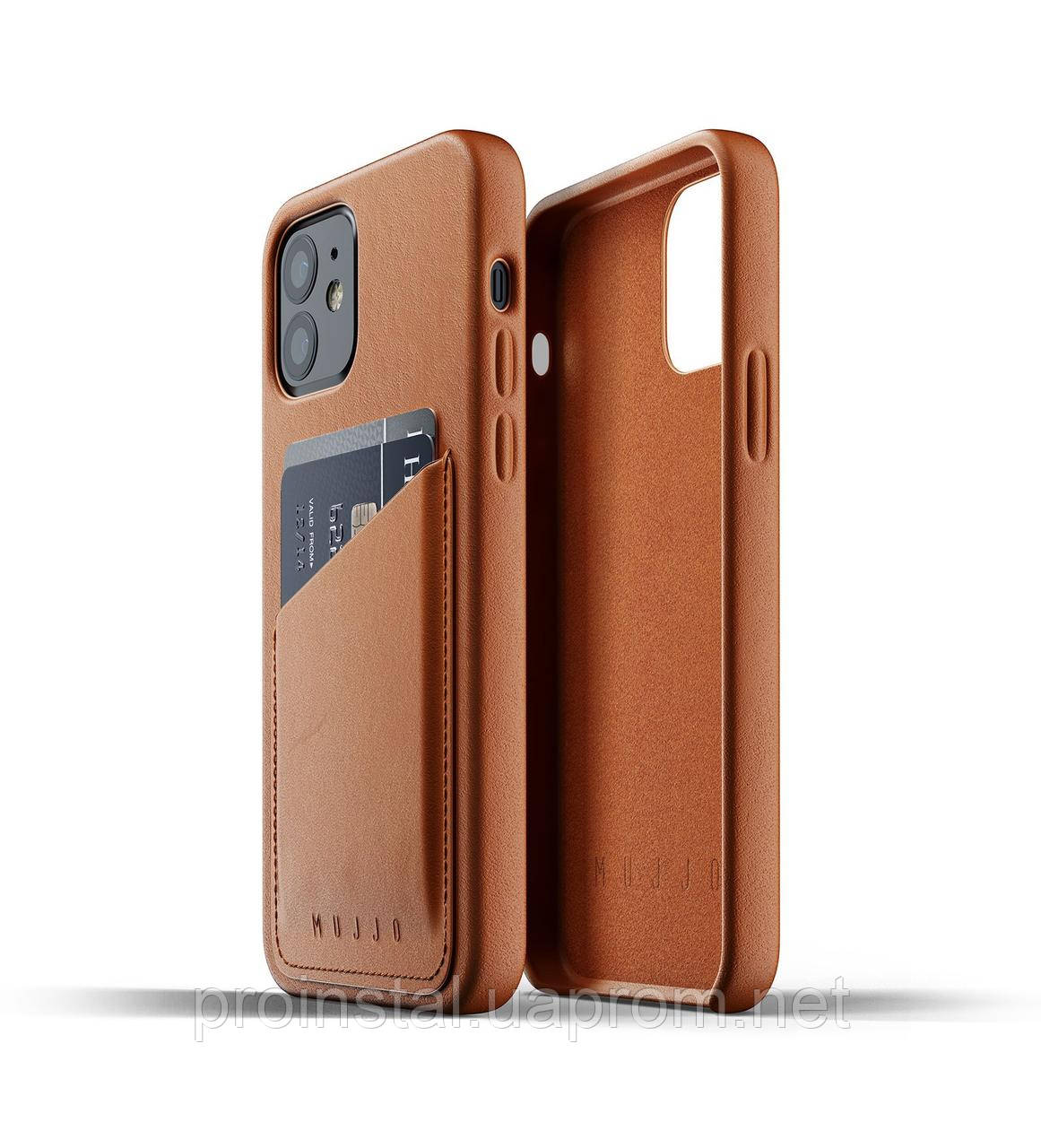 

Чехол кожаный MUJJO для iPhone 12 / 12 Pro Full Leather Wallet, Tan, Коричневый