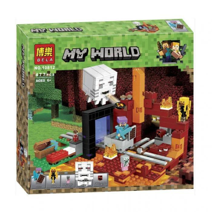 

Конструктор Bela MINECRAFT 10812 "Портал в Нижний мир" Майнкрафт, Minecraft, (477 дет, Разноцветный