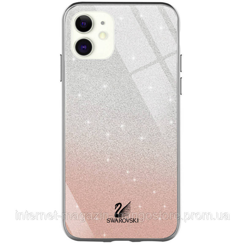 

TPU+Glass чехол Swarovski для Apple iPhone 11 (6.1, Золотой