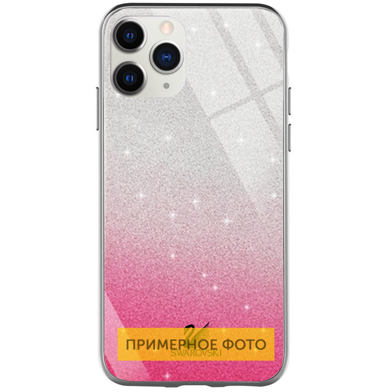 

TPU+Glass чехол Swarovski для Samsung Galaxy S20, Малиновый