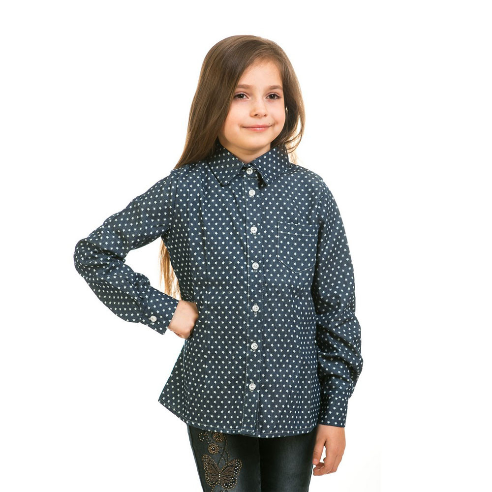 

Рубашка дитяча Джинс 116 см синій Kids Couture, Синий