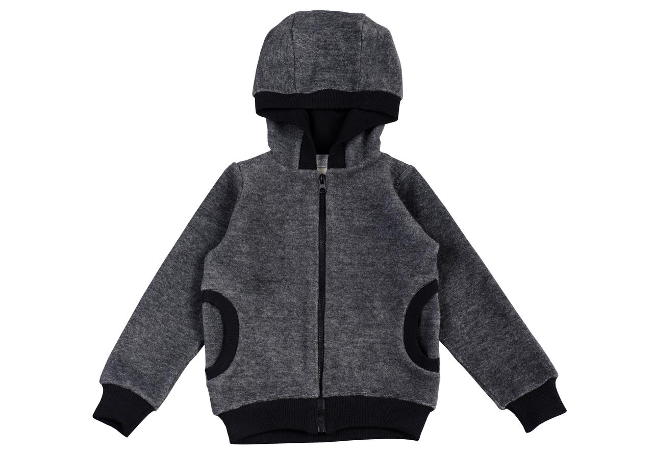 

Кофта дитяча Футер с мехом 128 см графіт Kids Couture, Серый