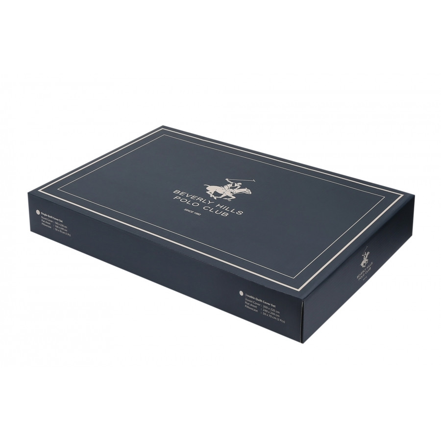 

Постельное белье Beverly Hills Polo Club ранфорс - BHPC 003 Dark Blue евро, Синий