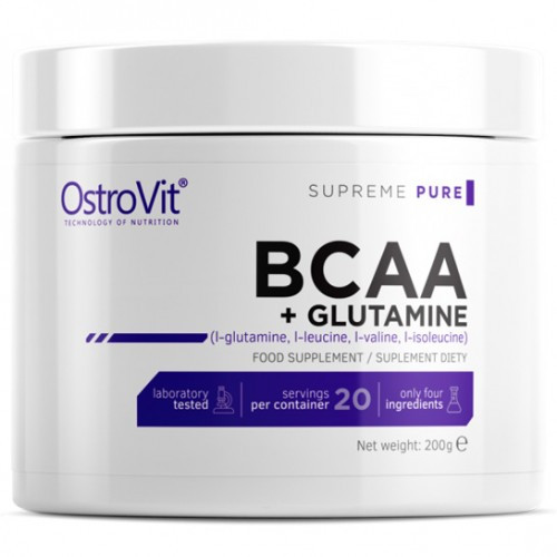 

Аминокислота OstroVit BCAA + Glutamine 200 грамм Апельсин