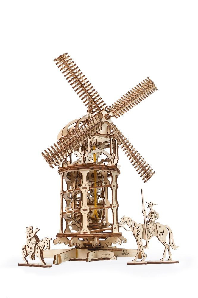 Механический 3D пазл «Башня-Мельница» деревянный конструктор UGears