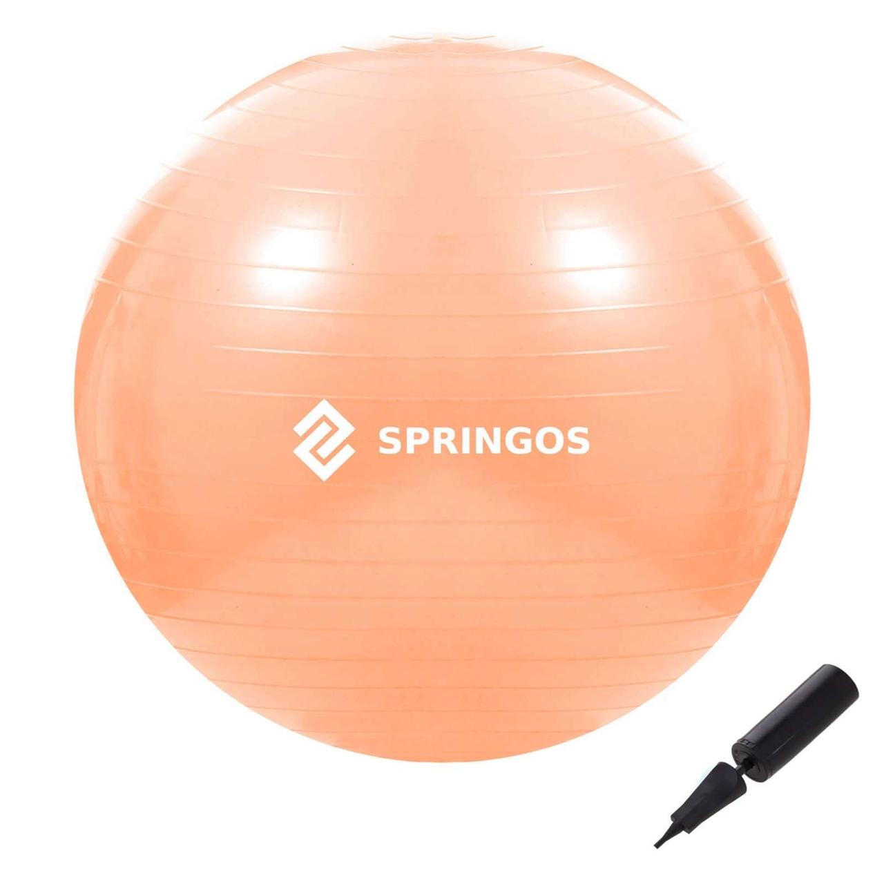 

Мяч для фитнеса фитбол Springos 55 см Anti-Burst Orange SKL41-277822