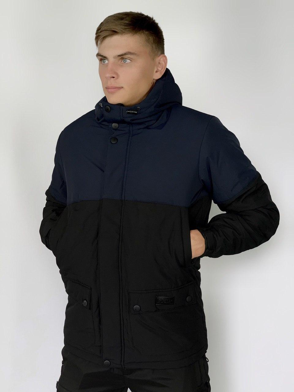 

Куртка мужская осенняя / весенняя Демисезонная Waterproof Intruder (синяя - черная)