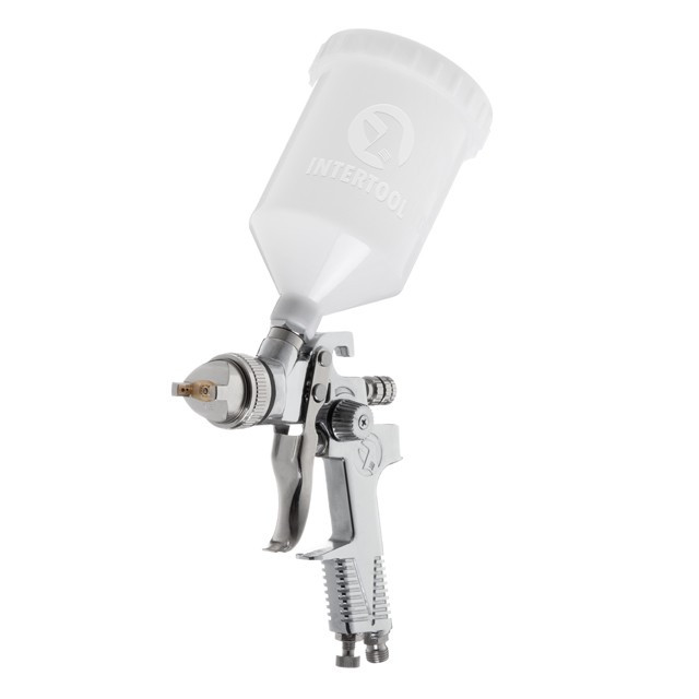 

Краскопульт пневматический HVLP, верхний пластиковый бачок INTERTOOL PT-0106