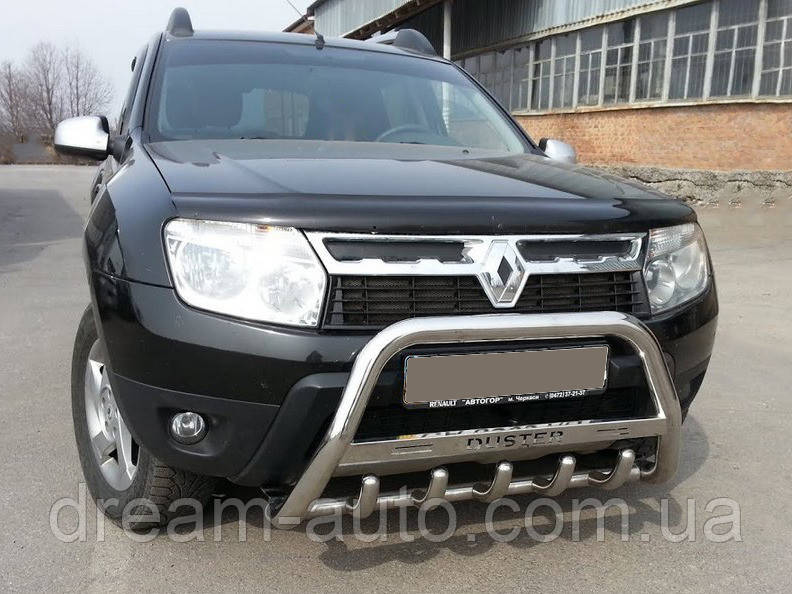 

Dacia Duster 2008-2018 гг. Кенгурятник с надписью WT004 (нерж.)