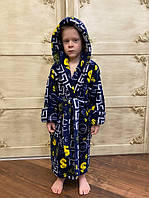 Дитячий махровий халат на хлопчика з капюшоном ( 6 - 10 років ) Туреччина