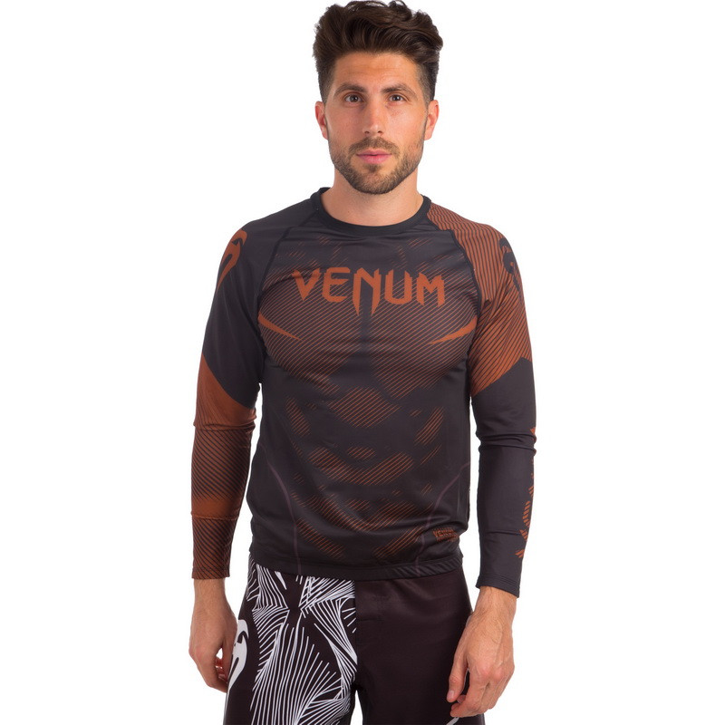 

Кофта компрессионная с длинным рукавом VENUM NOGI черно-коричневая CO-8136, XL, Черный