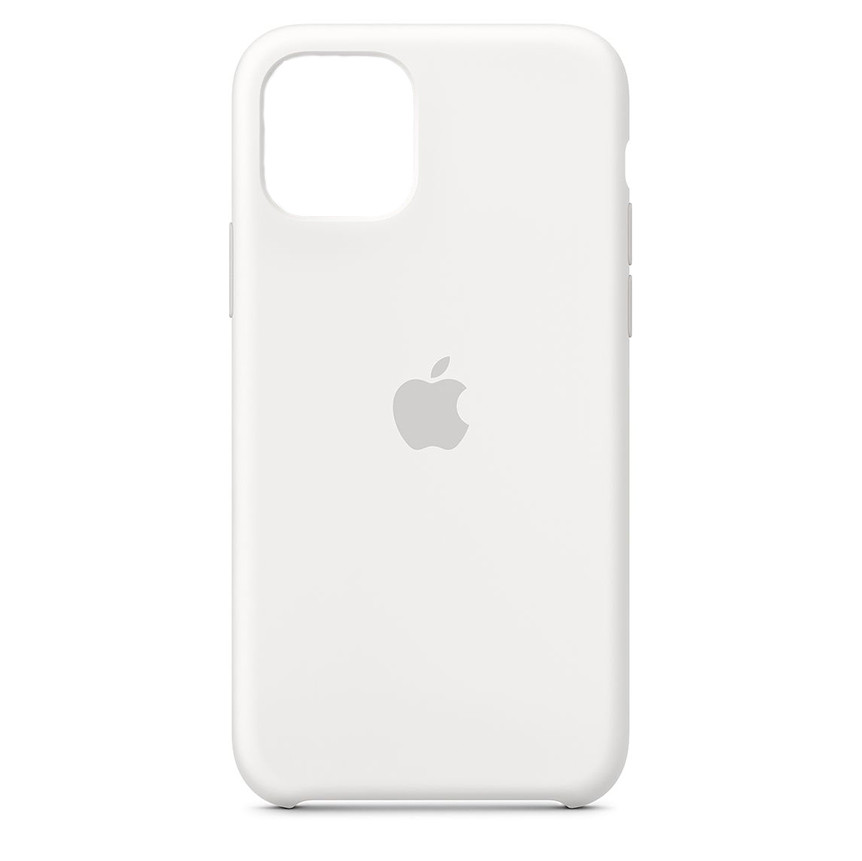 

Чехол силиконовый на айфон Silicone Case для iPhone 11 white белый