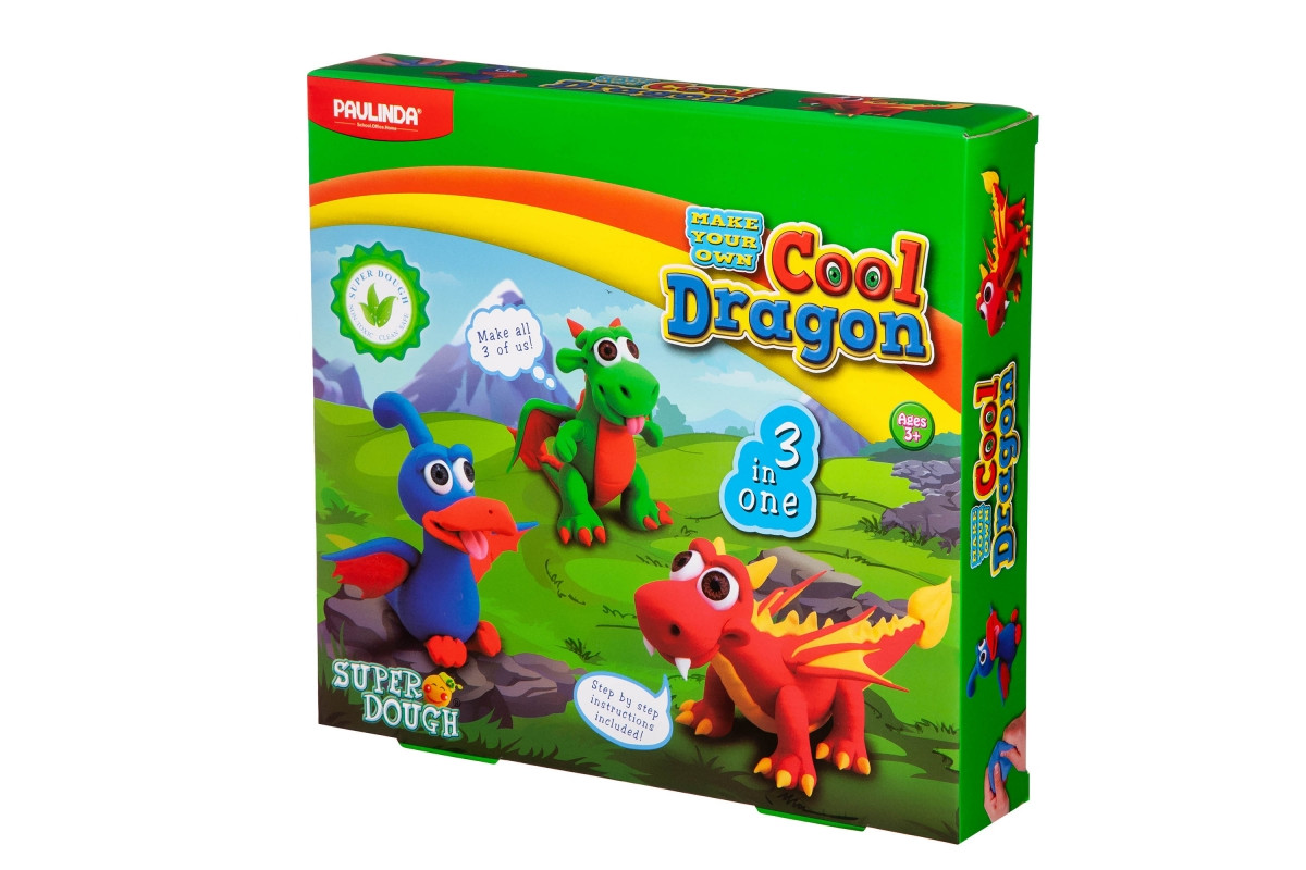 

Масса для лепки Paulinda Super Dough Cool Dragon Драконы 3 в 1 (PL-081554